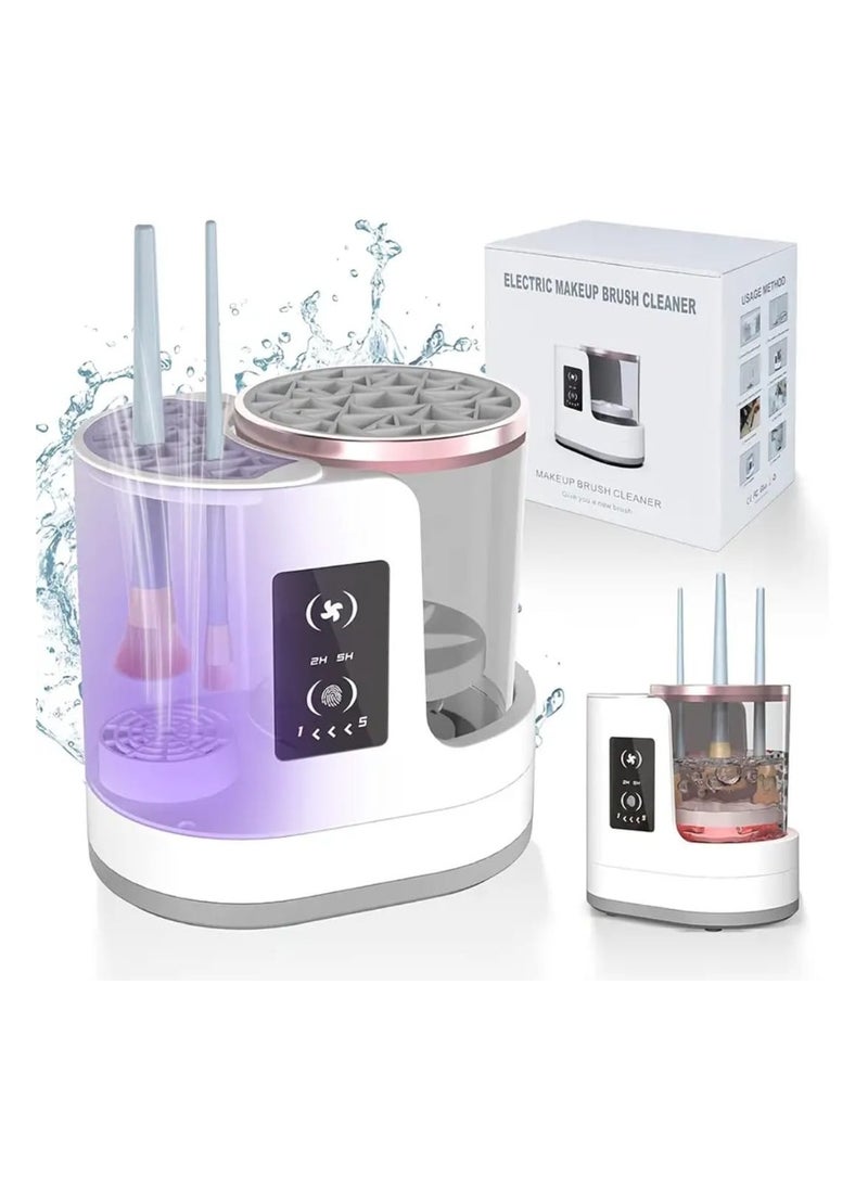 BOLREUS Electric Makeup Brush Cleaner Machine, 3 IN 1 Automatic Make up Brush Cleaner with Makeup Brush Dryer,Portable USB Deep Quick Cleaning Tools for All Size Makeup Brush Set, Blush Brush, Sponges  - Image 1