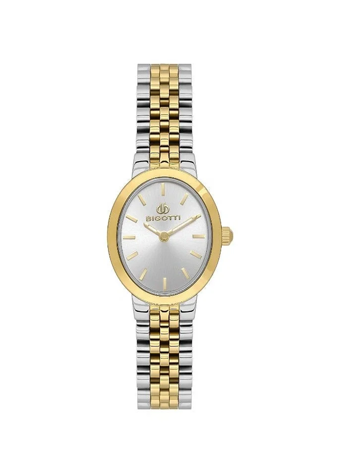 Bigotti Milano Bigotti - Quotidiano Women Watch | Stainless SteelBrass Case | Analog | Oval Dial | Mineral Glass | Japanese Quartz | Water Resistant 30 Meters
