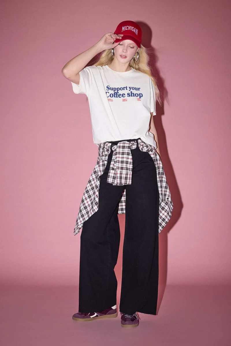 ديفاكتو 100% Cotton Printed Crew Neck T-Shirt