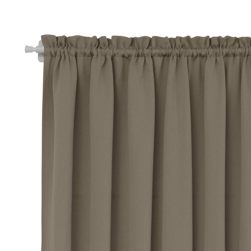 Deconovo Blackout Door Curtain for Glass Doors & Sidelights, Thermal Insulated Privacy Panel with Dual Rod Pockets & Adjustable Tieback, Machineâ€‘Washable Curtain (25W x 72L, Khaki, 1 Panel) - Image 5