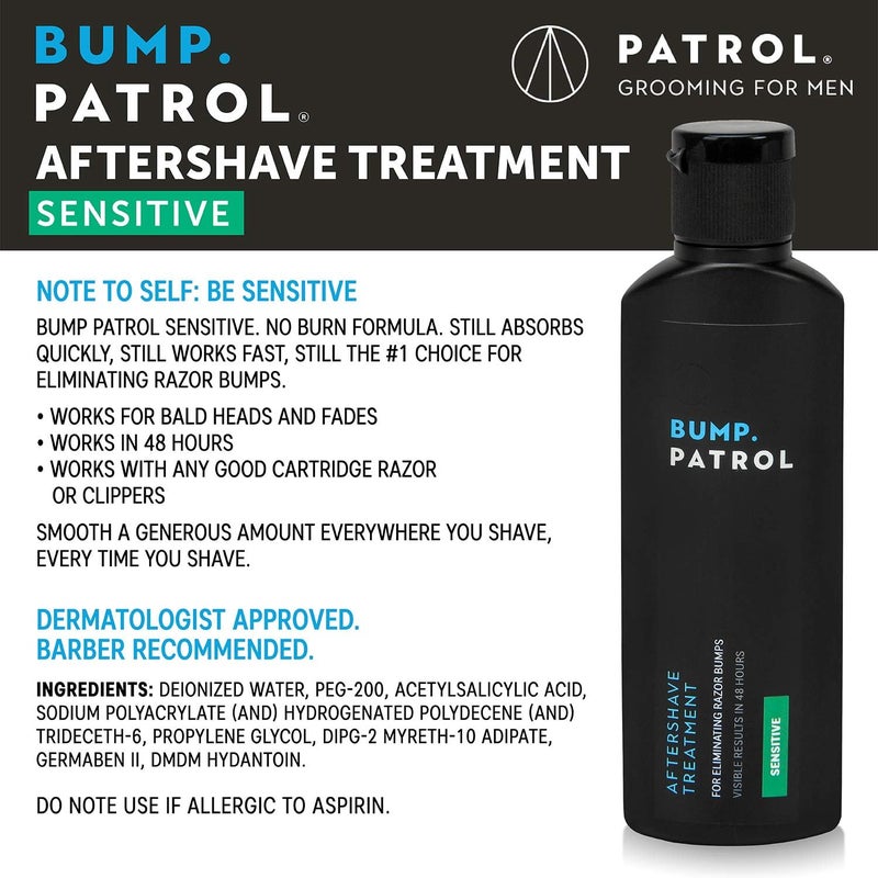Bump Patrol Sensitive Strength Aftershave Formula - Gentle After Shave Solution Eliminates Razor Bumps and Ingrown Hairs - 2 Ounces 2 Pack - Image 2