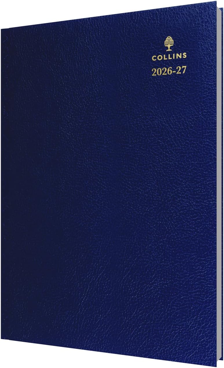 Collins 2026-2027 Mid/Academic Year Planner - 13 Month A4 Day-to-Page - Hard Cover - Collins Debden Desk Diary Blue (44M.60-2627) - Image 1