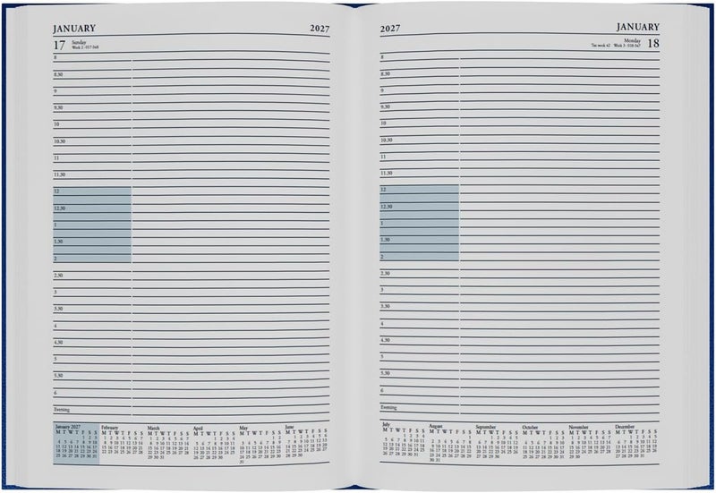 Collins 2026-2027 Mid/Academic Year Planner - 13 Month A4 Day-to-Page - Hard Cover - Collins Debden Desk Diary Blue (44M.60-2627) - Image 4