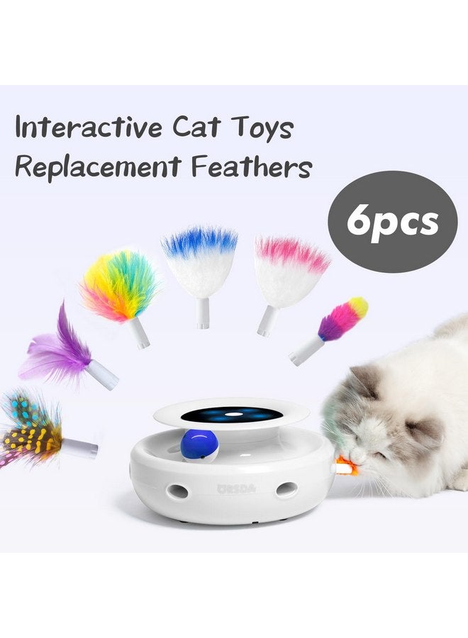 ORSDA 6PCS Feathers Replacement ONLY Interactive Cat Toys - Image 2