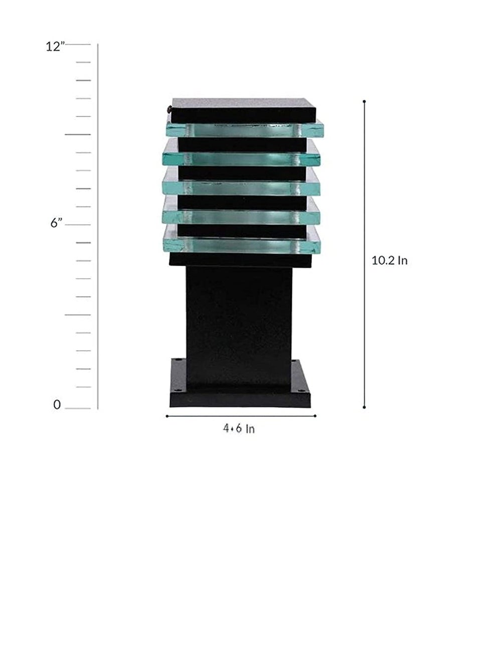 Weldecor Weldecor Black and White Cube Outdoor Waterproof Metal Gate Lamp Without Bulb for Home Pillars Gardens Streets  - Image 4