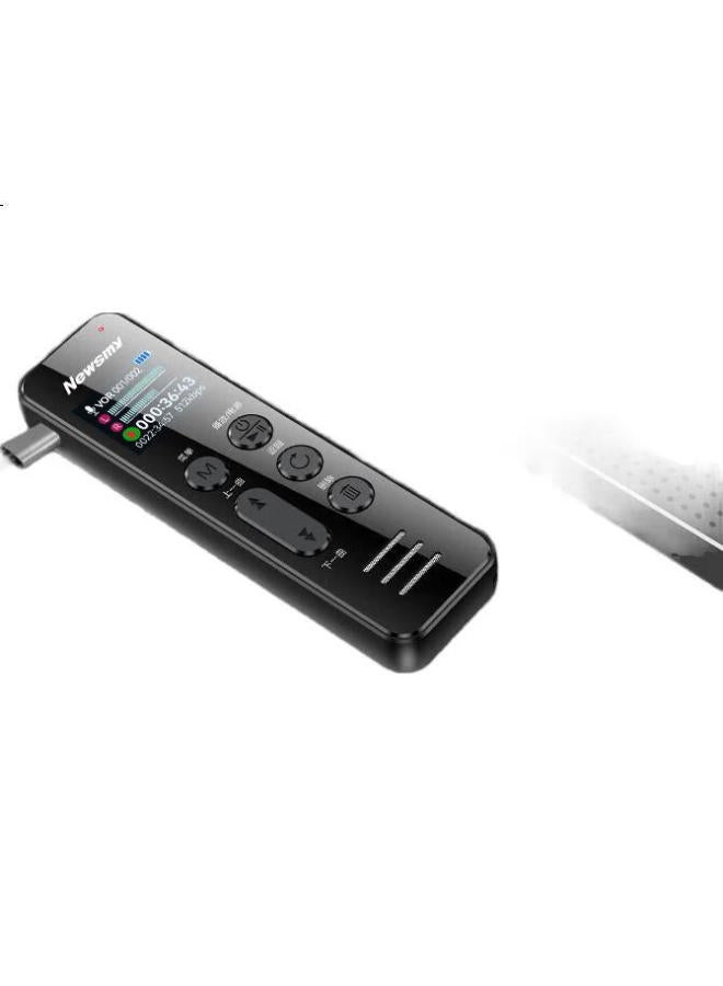 Newsmy Newman Voice Recorder W9 128Gb Large Capacity Lithium Battery Long Standby Time For Study Training Business Meetings Recording And Evidence Preservation Recorder Black - Image 3