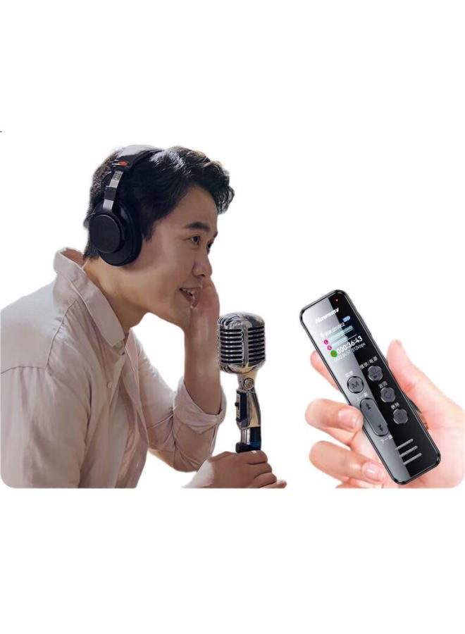 Newsmy Newman Voice Recorder W9 128Gb Large Capacity Lithium Battery Long Standby Time For Study Training Business Meetings Recording And Evidence Preservation Recorder Black - Image 2