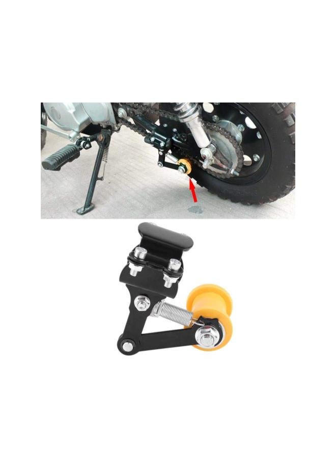 Generic Motorcycle Chain Tensioner, Universal Motorcycle Chain Tensioner Adjusters Chain Tension Bolt on Roller(Black)  - Image 2