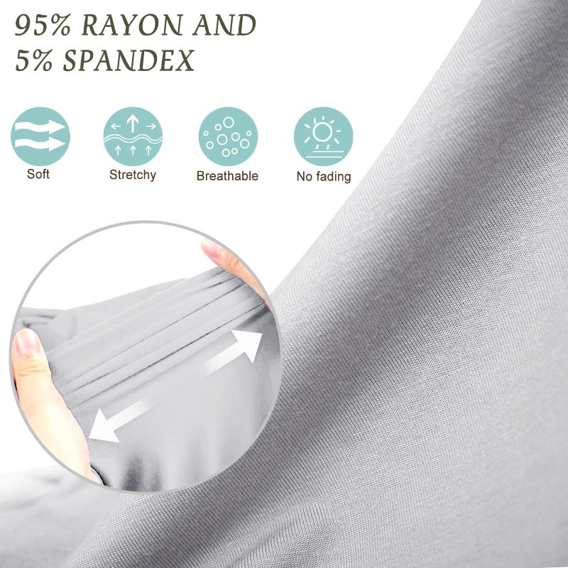 OWLOWLA Newborn Swaddle Set Stretch Wrap Swaddle Receiving Blanket for Baby Boy Girl(Gray) - Image 2