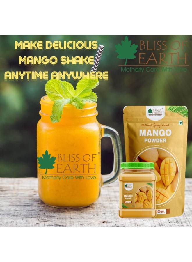 BLISS OF EARTH 3x500gm Mango Powder Natural Spray Dried king of fruits Vitamin A C K Richn Pack of 3 - Image 4