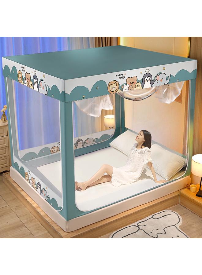 Bluejw Household Mosquito Net High-grade Children's Drop-resistant Mongolian Yurt Sitting-bed Type Internet-famous Anti-mosquito Net Portable Foldable For Clearance - Image 1