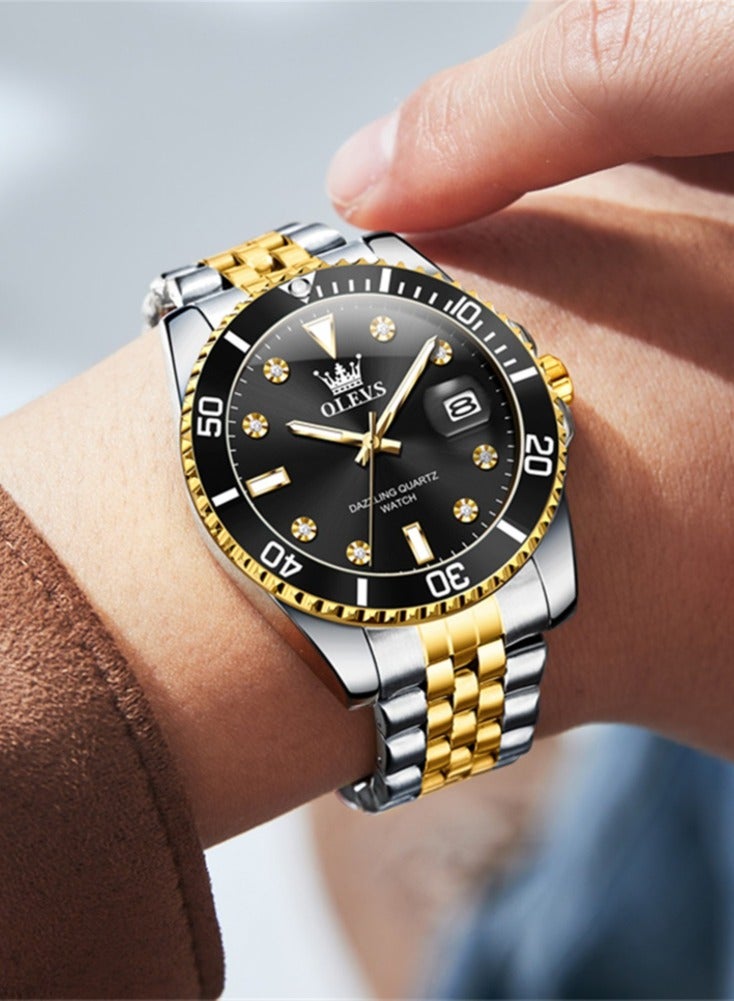 OLEVS Top Brand Original Men Quartz Watch Waterproof Watch for Men Stainless Steel Quartz Men Luxury Watch Luminous Wristwatch - Image 3