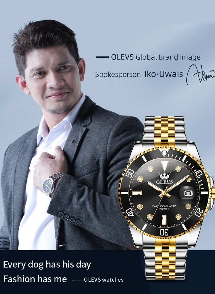 OLEVS Top Brand Original Men Quartz Watch Waterproof Watch for Men Stainless Steel Quartz Men Luxury Watch Luminous Wristwatch - Image 4
