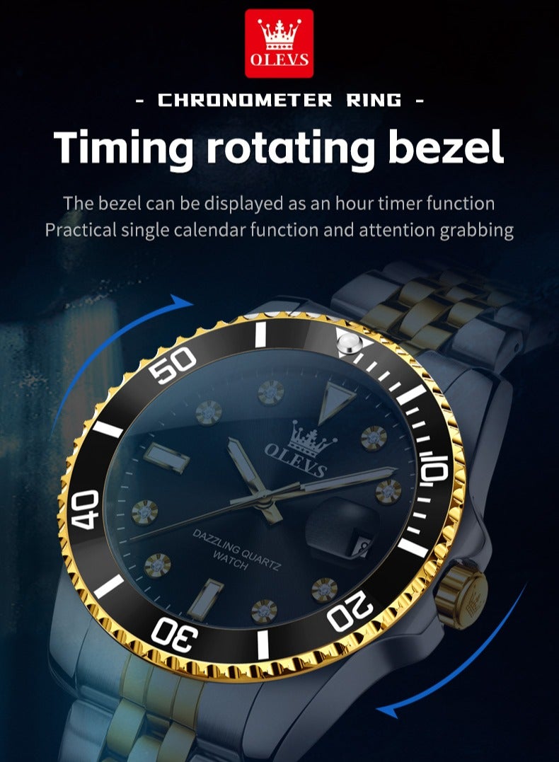 OLEVS Top Brand Original Men Quartz Watch Waterproof Watch for Men Stainless Steel Quartz Men Luxury Watch Luminous Wristwatch - Image 5