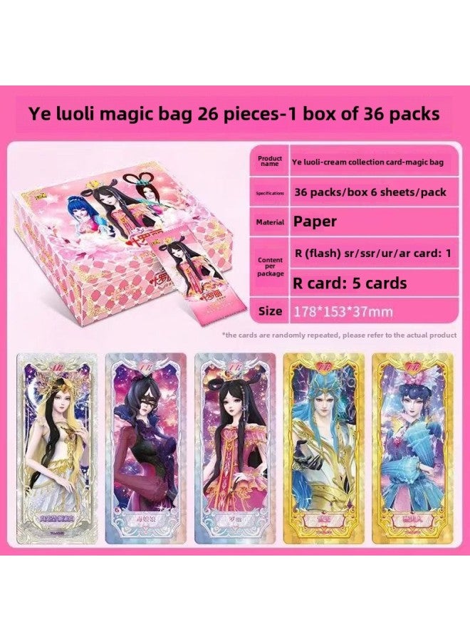 Genuine Ye Luoli Card Girl Toy Night Lori Card Full Set Crystal Diamond Dream 10 Play Star Dream 3 Play-Color:The 26th Ye Luoli Magic Cards Comes In A Box Of 36 Packs (1 Yuan Pack)  - Image 1