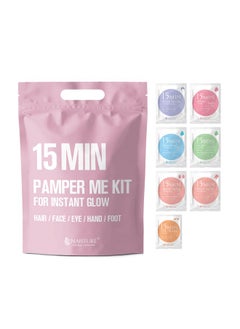 Naisture Spa Kit for Women-Korean Skincare Set Includes home spa essentials like a hair mask, hand and foot masks, eye mask, facial masks. Pamper yourself with 15 MIN PAMPER ME KIT by [NAISTURE]  - Image 1