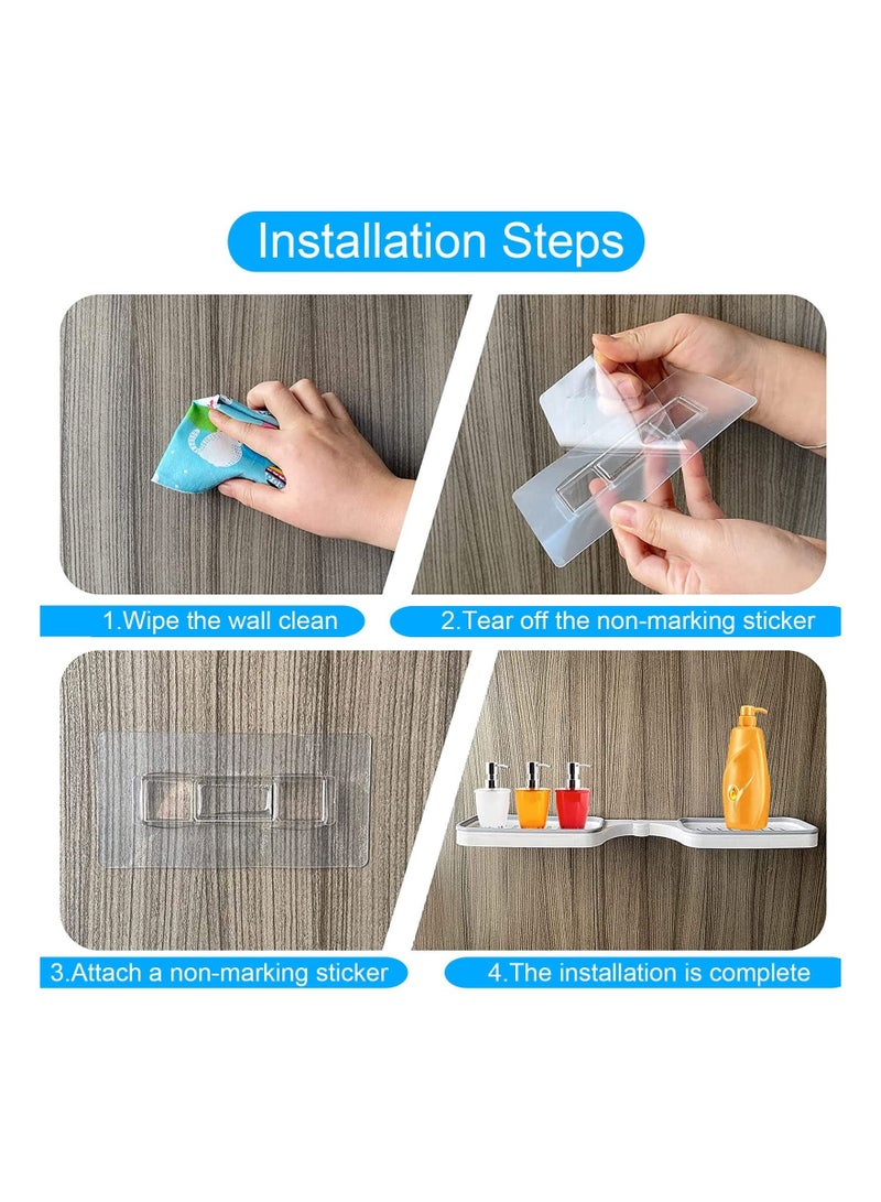 NIBEMINENT 4-Pack Stainless Steel Hooks, Waterproof Adhesive Hooks Bamboo Towel Holders Multipurpose Wall Bathroom Organizer Durable Coat Hangers for Hanging Coat, Belt, Keys, Headset  - Image 5
