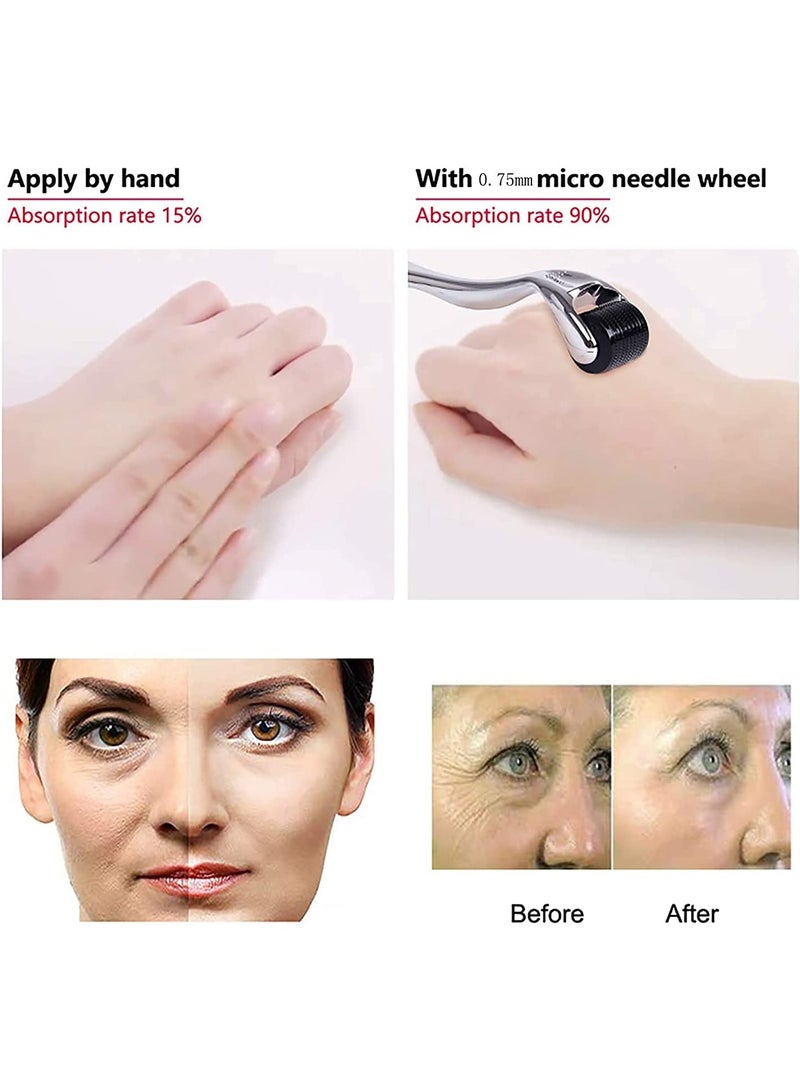 Excefore Skin Care 540 Micro Needles Titanium Microneedling Tool 0.75 mm, Silver Professional Microneedling - Image 5