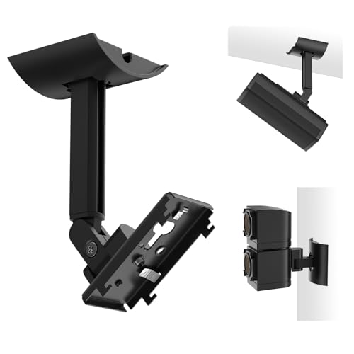 Varghesyla (2 Pack) Adjustable Speaker Wall Mount for Bose Cube Speaker, Ceiling & Wall Mount for Bose UB-20, UB-20 Series II, WB-50 II, Lifestyle, Soundtouch Series, Cinemate, Acoustimass Series Black - Image 1