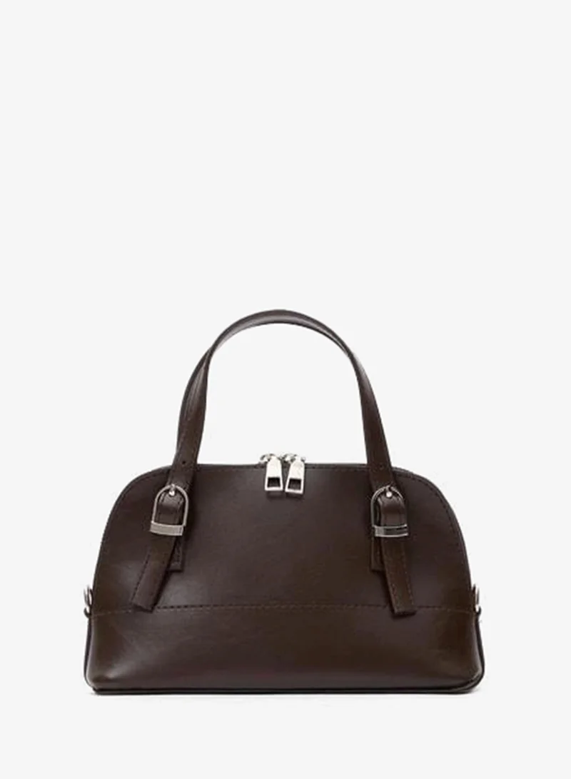 Brown Ribbon Mini Crossbody Bag.