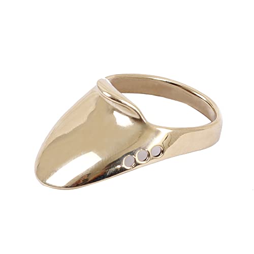 SOPOGER Archery Thumb Ring Handmade Brass Thumb Draw Release Finger Tab Bow Finger Guard Traditional Recurve Bow Hunting Finger Protector Shooting Ring Safety Accessories (18#) - Image 1