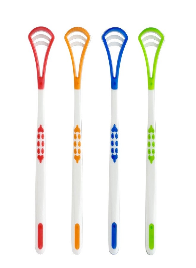 Ceonam 4-Pack Tongue Scraper Oral Care Kits – Plastic Dual-sided Tongue Brushes for Reducing Bad Breath, Includes Comfort Grip Handle, Ideal for Adults and Kids Healthy Oral Hygiene Tools - Image 1