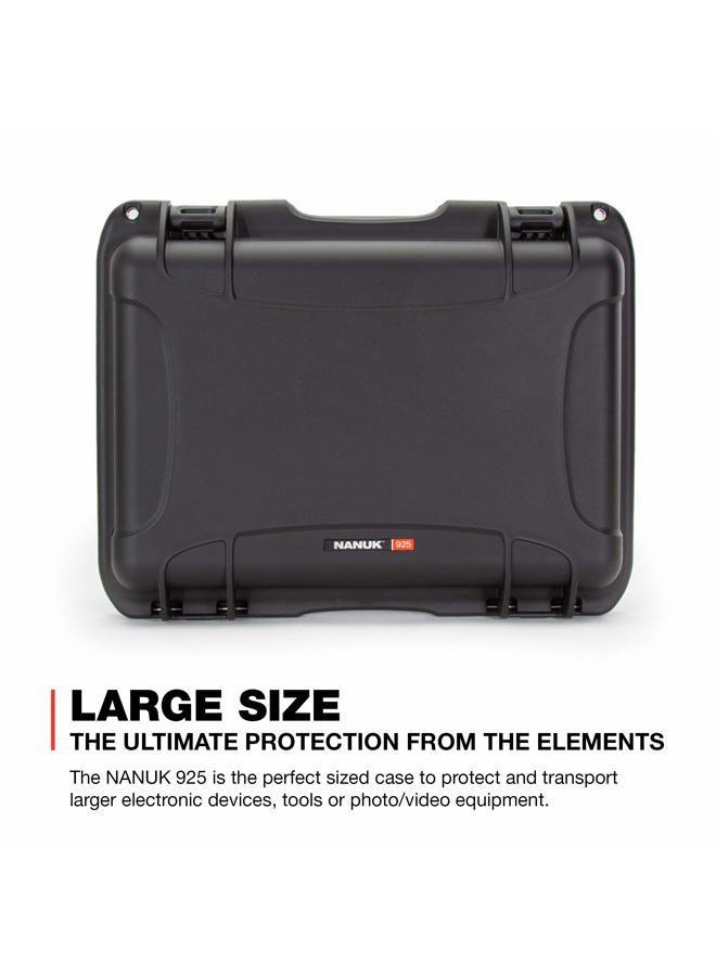 Nanuk حقيبة نانوك 925 المقاومة للماء المحمولة مع منظم الغطاء وقسم مبطن - أسود - Image 2