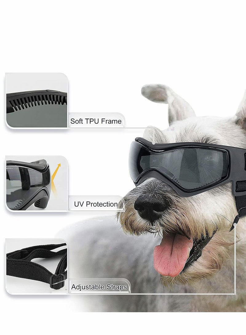 SYOSI Dog Goggles Eye Wear Protection Dustproof & Anti UV Glare Pet Sunglasses for Runing Skiing Traveling Dogs About Over 15 Lbs - Image 3