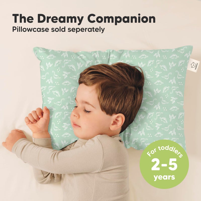 KeaBabies 2-Pack Toddler Pillows 2 Year Old to 5-13x18 Soft Organic Cotton Kids Pillow for Sleeping, Travel, School, Daycare, Nap, Toddler Bed, Machine Washable, Without Pillowcase (DinoLand) - Image 2