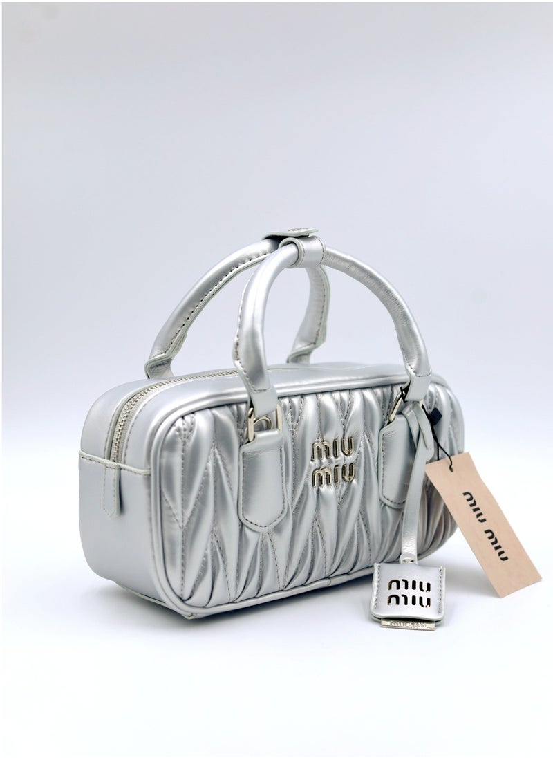 MIU Small Arcadie Top Handle Bag in Matelassé Nappa Leather Crossbody Shoulder - pzsku/Z50D188AE94A37AA6E597Z/45/_/1733884506/dc1f3717-f8d8-4439-aa63-c1427b8350e3