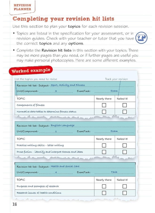 Pearson REVISE BTEC Revision Planner - 2023 and 2024 exams and assessments