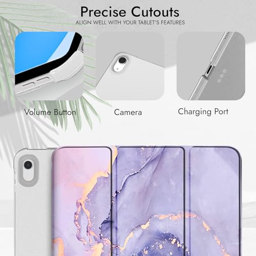 Robustrion Cover for iPad 11th (A16) / 10th Generation Cover Case (2022/2025), Trifold Flip Case Cover for iPad 11th Generation 11 inch / 10th Gen 10.9 inch [Auto Sleep Wake Suppport] - Marble Lilac - Image 5