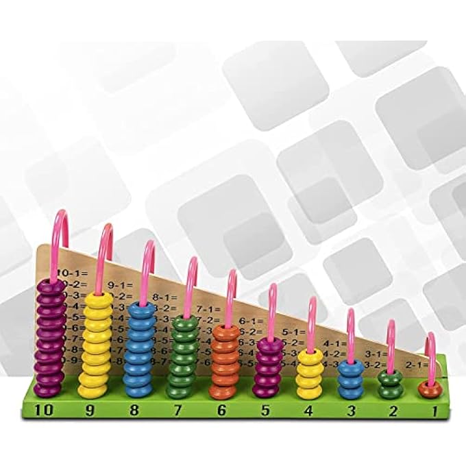 ABACUS WOODEN TOYS FOR KIDS|DOUBLE SIDE CALCULATION SHELF|COUNTING ADDITION & SUBTRACTION|EARLY EDUCATIONAL KIT FOR BOYS & GIRLS (3+ YEARS) - Image 1