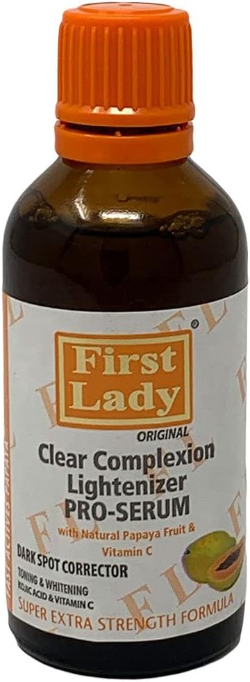 First Lady Papaya Clear Complexion Skin Brightening Pro Serum 60ml with Vitamin C Kojic Acid dark spots melanin hyper pigmentation for face body
