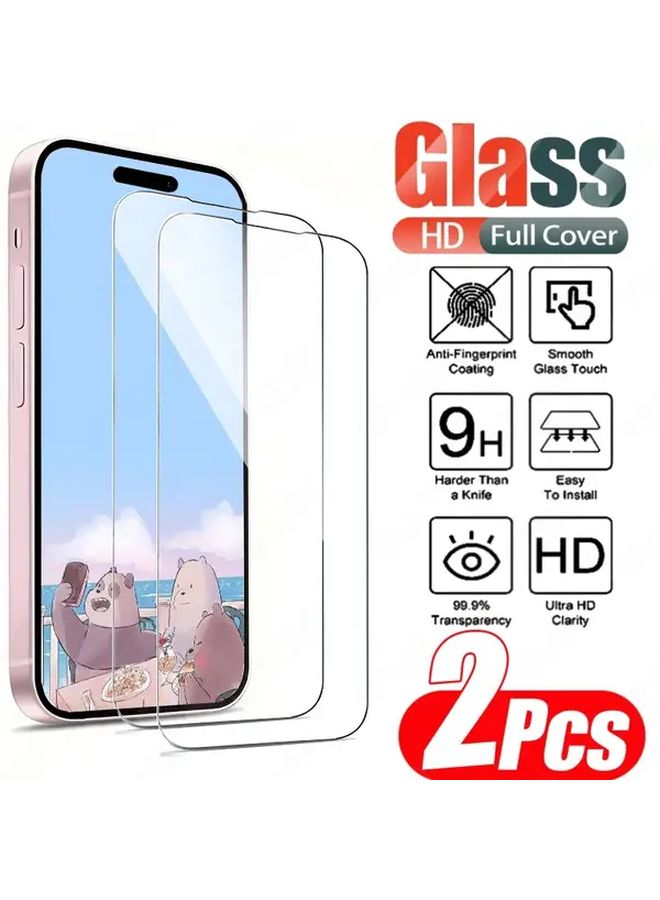 9H Hardness Tempered Glass Screen Protector For IPhone 15 Anti Scratch Ultra HD Clear Bubble Free Easy Installation - Image 1