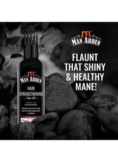 Man Arden Hair Strengthening Hair Oil With Comb Applicator for Men, For Nourishment & Strength, Bhringraj Oil, Organic Coconut Oil, Jamaican Castor Oil, Golden Jojoba Oil, 100 ml  - Image 2