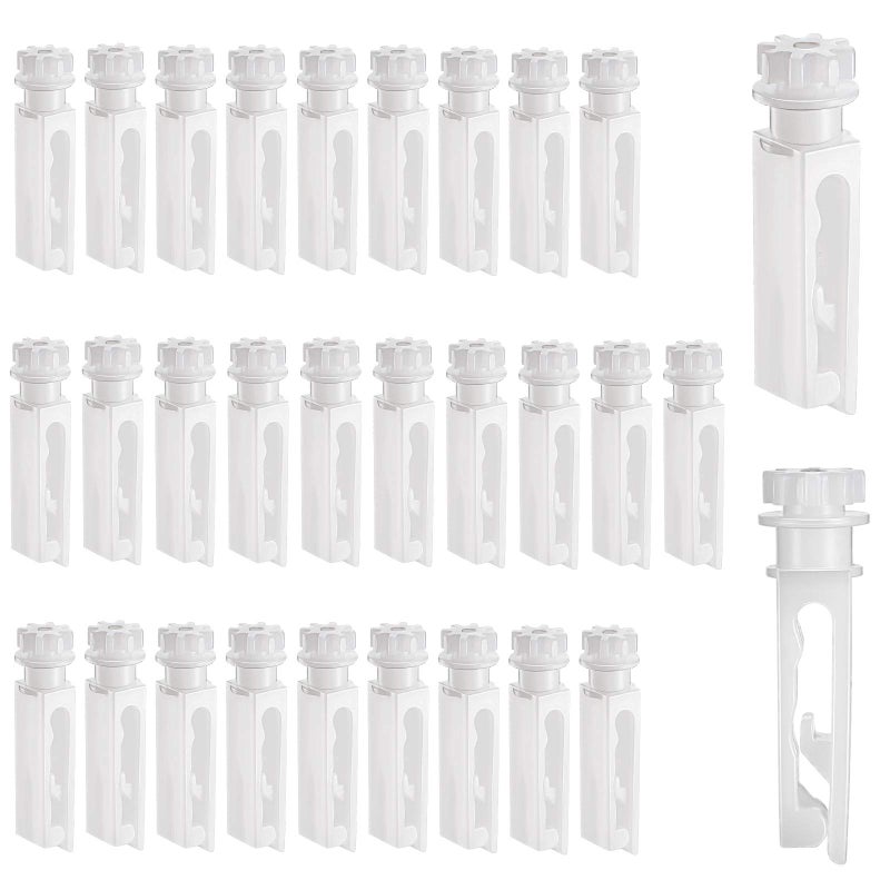 Vertical Blind Stem Replacement White Stems for Window Carrier Vertical Blinds Curtain Accessories30 Pieces