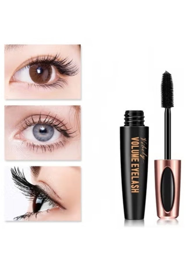 Vibely 4D Silk Fiber Lash Mascara Extension Voluminous Fiber Mascara Waterproof & Smudge-Proof Mascara Long-Lasting No Flaking Natural No Clumping, All Day Exquisitely Full (1 Pack) - Image 1