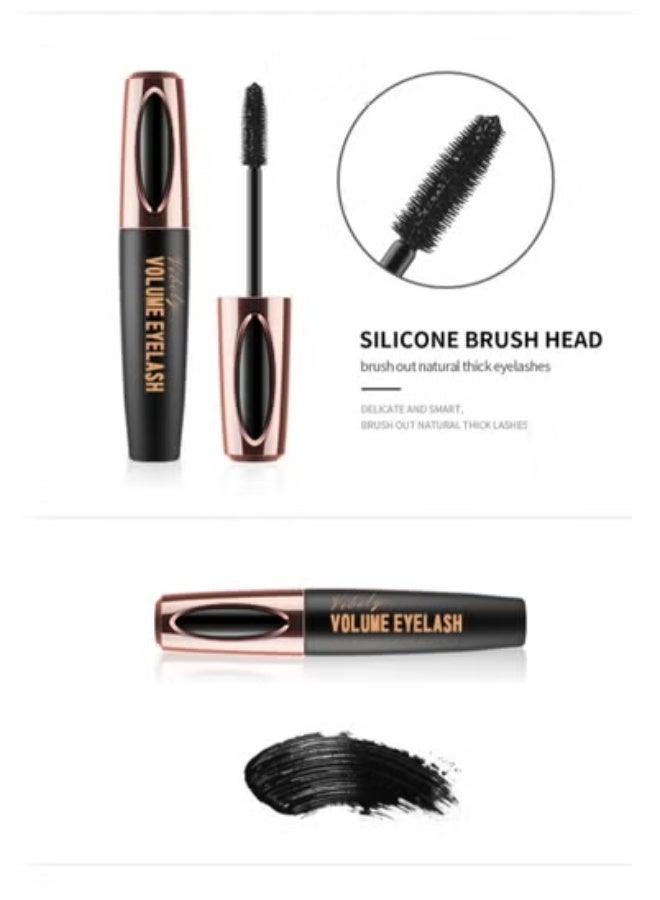 Vibely 4D Silk Fiber Lash Mascara Extension Voluminous Fiber Mascara Waterproof & Smudge-Proof Mascara Long-Lasting No Flaking Natural No Clumping, All Day Exquisitely Full (1 Pack) - Image 3