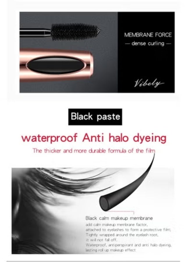 Vibely 4D Silk Fiber Lash Mascara Extension Voluminous Fiber Mascara Waterproof & Smudge-Proof Mascara Long-Lasting No Flaking Natural No Clumping, All Day Exquisitely Full (1 Pack) - Image 5