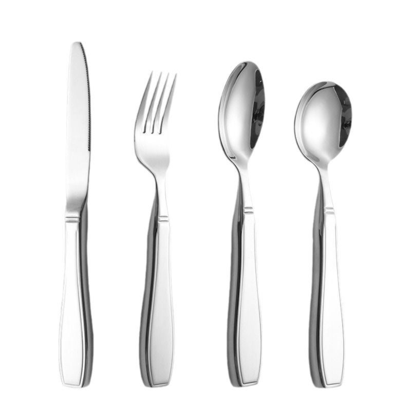 Weighted Utensils 304 Stainless Steel Weighted Widened Handle - Ergonomic Hand Curve Fit Tremor Adaptive Utensils for Elderly, Hand Tremor & Parkinson’s Users - Image 1