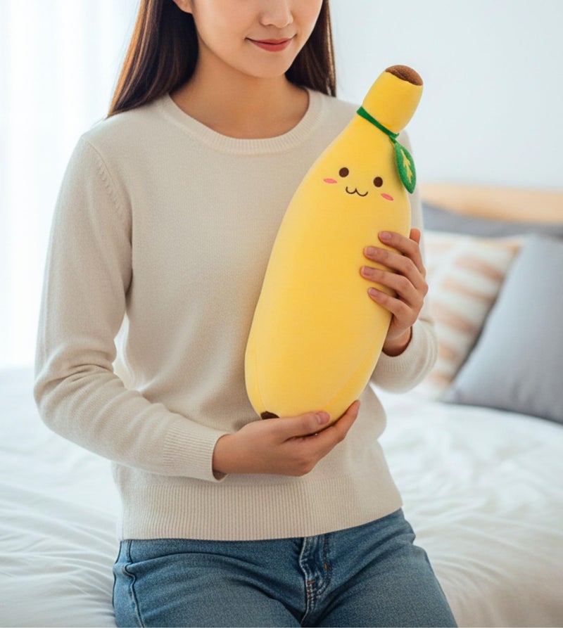 Tickles Banana Soft Stuffed Plush Sleeping Pillow Toy for Kids Boys & Girls Birthday Gifts Home Decor (Color: Yellow Size: 35 cm) - Image 2