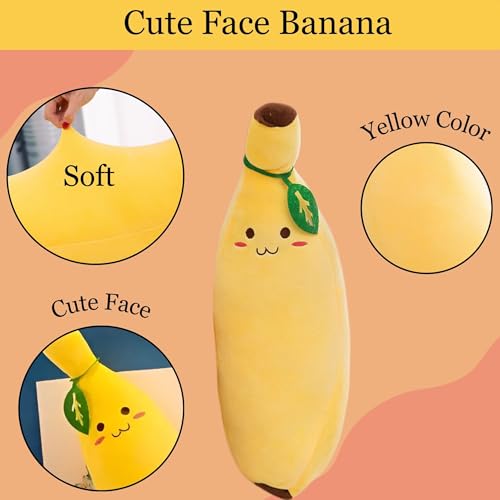 Tickles Banana Soft Stuffed Plush Sleeping Pillow Toy for Kids Boys & Girls Birthday Gifts Home Decor (Color: Yellow Size: 35 cm) - Image 5