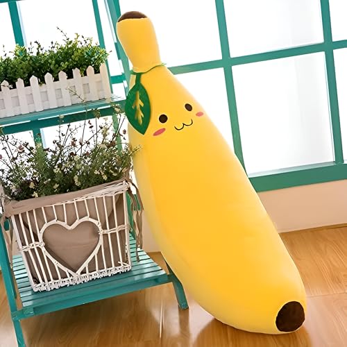 Tickles Banana Soft Stuffed Plush Sleeping Pillow Toy for Kids Boys & Girls Birthday Gifts Home Decor (Color: Yellow Size: 35 cm) - Image 1