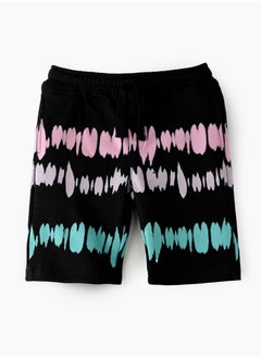 Knitted shorts with print