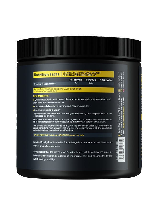 Basix - Pure Creatine Unflavored 300 Gm - Image 1