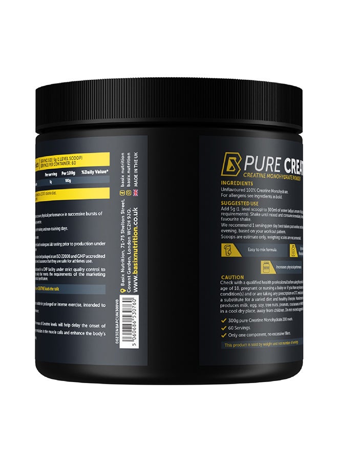 Basix - Pure Creatine Unflavored 300 Gm - Image 1