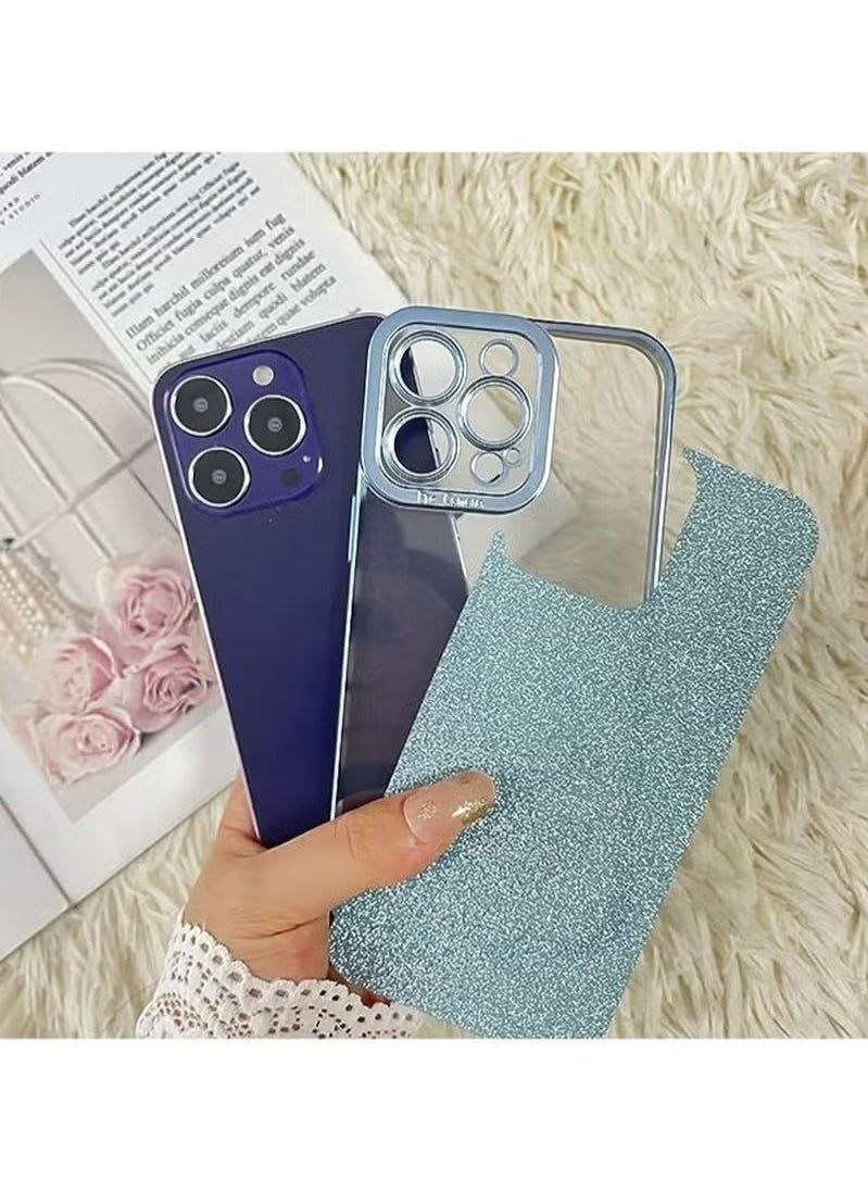 X-level iPhone 15 Pro Case Cover For Women Girls Glitter Luxury Flexible Plating Shockproof Full Camera Lens Protective Protection Accessories Phone Back Cover For 15 Pro Luxurious  - Image 5