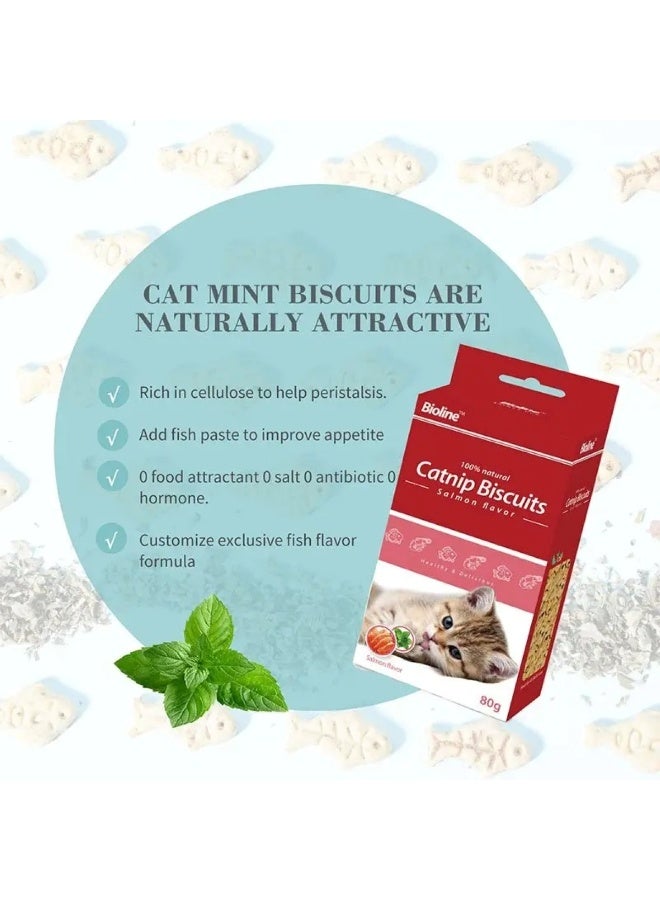 Bioline Catnip Biscuits 80g[Flavor - Cod Flavor] - Image 2