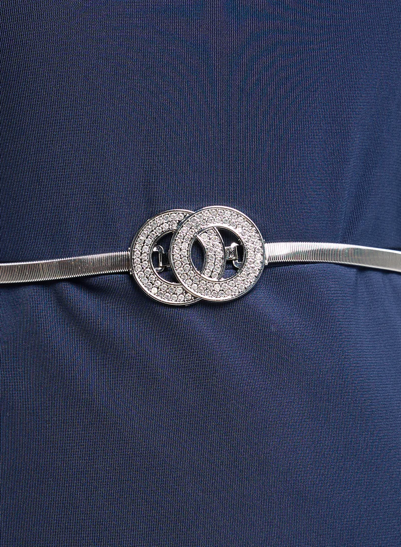 ايلا ليمتد اديشن Diamante Detail Double Buckle Chain Belt